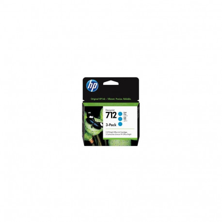 HP 712 3-pack 29-ml Cyan DesignJet Ink Cartridge