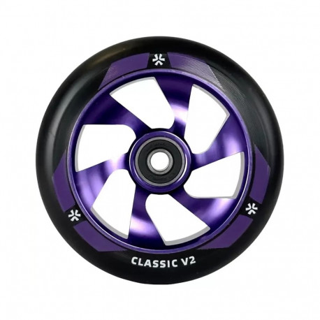 Ratas tõukerattale UNION Classic V2 Pro Scooter Wheel 110mm, black/polished purple