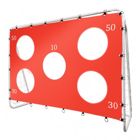 Laste jalgpalli treeningvärav 2in1 + täpsusmatt 215 x 153 x 76 cm