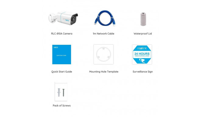 Reolink RLC-810A 8MP IP security camera with Person/Vehicle Detection, P330 BLACK