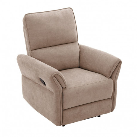 Recliner armchair DAMIKA with electric mechanism, light brown