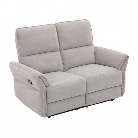 Recliner sofa DAMIKA 2-seater with electric mechanism, grey