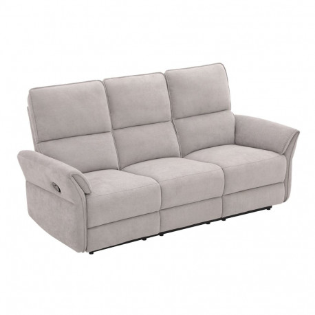 Recliner sofa DAMIKA 3-seater with electric mechanism, grey
