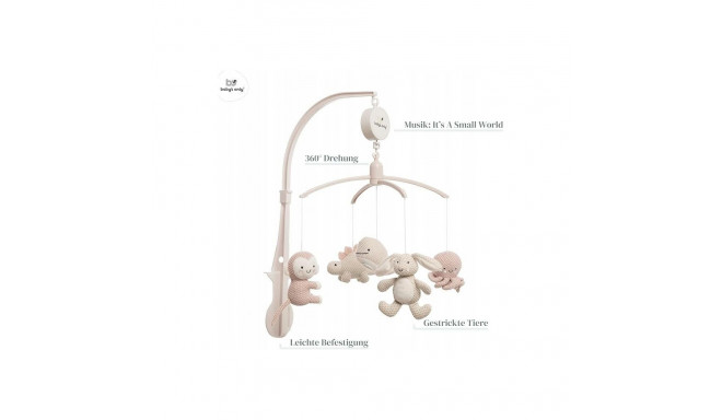Baby's only muusikaline karussell loomad 0+ vanaroosa/soe linane BO-815.023.061.50