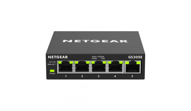 NETGEAR 5-Port Gigabit Ethernet Smart Managed Plus Switch for SMB Metal Case Desktop Fanless