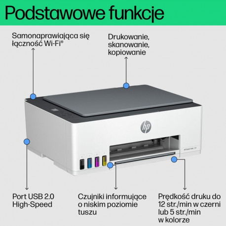 HP Smart Tank 580 All-in-One Printer, Home and home office, Print, copy, scan, Wireless; High-volume
