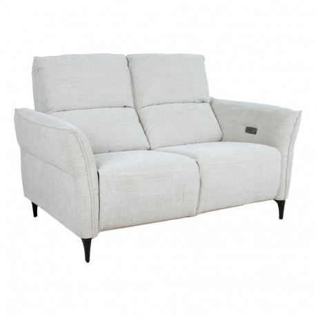 Recliner sofa MIAMI 2-seater with electric mechanism, light beige