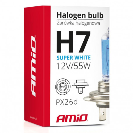 H7, 55W, 12V, super valge, PX26D,E4