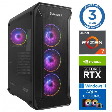 INTOP AQUA Ryzen 7 8700F 32GB DDR5 1TB SSD M.2 NVME+2TB RTX5070 12GB WIN11Pro