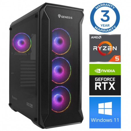 INTOP Ryzen 5 5600X 32GB 1TB SSD M.2 NVME RTX5060 8GB WIN11Pro