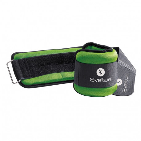 Lycra weighted cuffs SVELTUS VELTUS 0942 2x1kg black/green