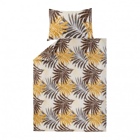 BED COV SET Abstract Leave COTT 140x200