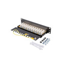 PATCH PANEL 12PORT 1U 10" CAT.6 FTP WITH CABLE ORGANIZER SHIELDED BLACK LANBERG