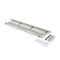 PATCH PANEL 24 PORT 0.5U 19" CAT.6 FTP WITH CABLE ORGANIZER SHIELDED GREY LANBERG