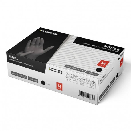 Wortex nitriilkindad L puudrita, 100 tk pakis