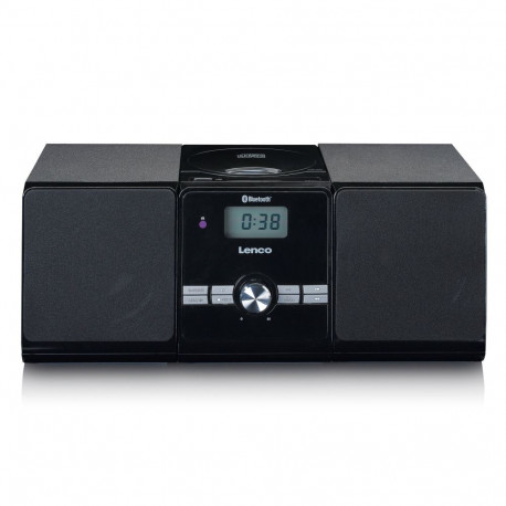 New! Lenco Micro Music System with Bluetooth Black MC-030BK