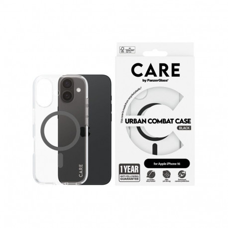 CARE Flagship Case | Back cover | Apple | iPhone 16 | Recycled plastic | Black | MagSafe