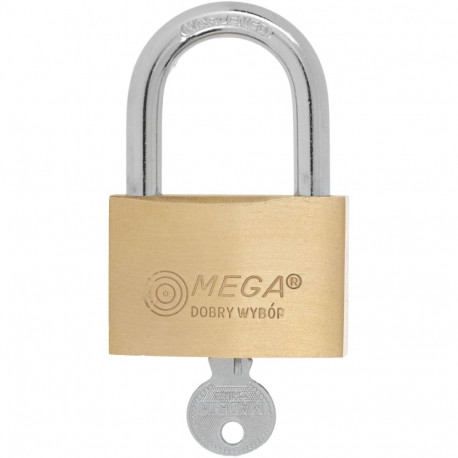 Kłódka mosiężna wzmocn. hartow. kabłąk 32mm szt.1 skin pack