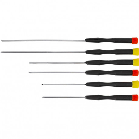 Pikad raadiotööriistad kruvikeerajad komplekt 6 osa: 3 lapikud + 3 ristpeaga