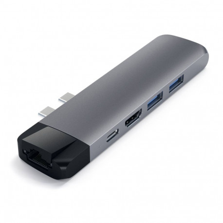 Satechi USB Type-C Pro Hub 4K HDMI and Ethernet -adapteri, Space Gray
