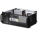 Techly šassii tööstuslik rack 19/desktop 4U ülikompaktne must I-CASE MP-P4HX-BLK6