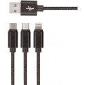 Setty kaabel USB - Lightning/USB-C/microUSB 3in1 2A 1m, must