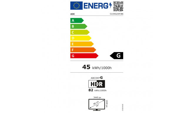 AOC Monitor Gaming CU34G2XP BK (CU34G2XP/BK)