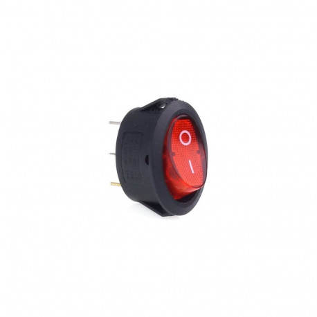 Ellipsikujuline lüliti 12V/230V, punane