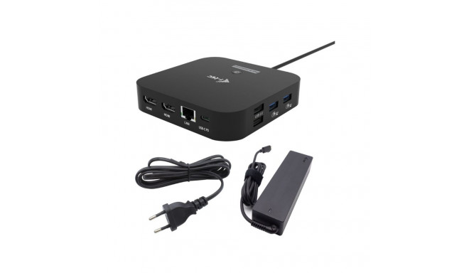 Docking Station USB-C 2x HDMI Dock PD + Charger 100W