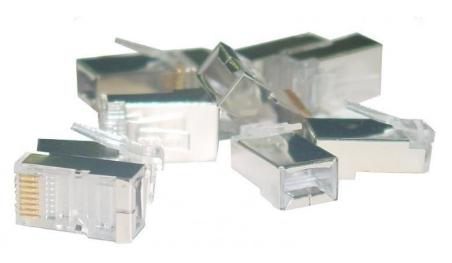 Product Title: Cat6 Shielded RJ45 8P8C Modular Connectors for Solid and Stranded Ca