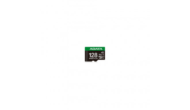 ADATA MicroSDXC kaart 128GB Speed Plus U3 C10 A2 V30 (R:180/W:160 MB/s) + SD adapter