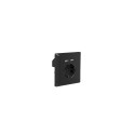 AC WALL SOCKET 230V WITH 2 USB PORT 2.1A, SCHUKO SOCKET BLACK LANBERG