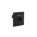 AC WALL SOCKET 230V WITH 2 USB PORT 2.1A, SCHUKO SOCKET BLACK LANBERG