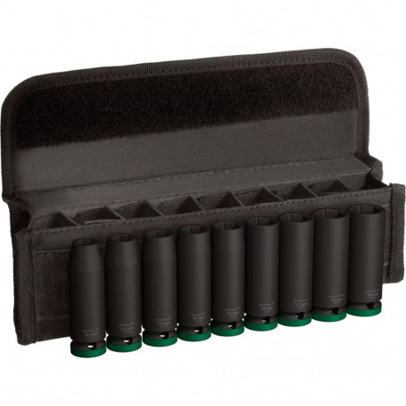 PRO Impact Steckschlüsseleinsatz-Set 1/2", 9-teilig (schwarz, tief)