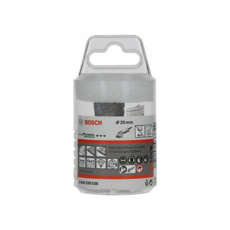 PRO keraamika kuivpuurimise X-LOCK teemantpuurkroonide komplekt, Ø 20–68mm (5-osaline)