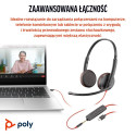 Poly Blackwire 3225 stereo USB-C peakkomplekt +3,5 mm pistik +USB-C/A adapter (bulk)