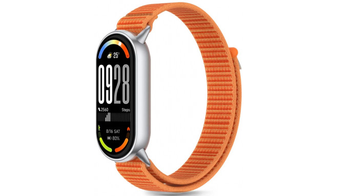 Tech-Protect kellarihm Nylon Stripe Xiaomi Smart Band 8/9/10, oranž/hall