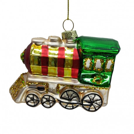 Christmas ornament JOY TRAIN 9.5cm, glass
