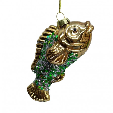 Christmas ornament JOY GOLDFISH 11.8cm, glass