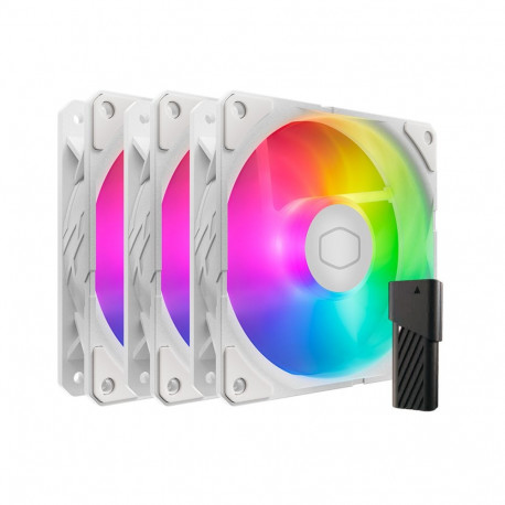 SickleFlow Edge ventilaatorikomplekt ARGB 3tk A1 mini LED-kontroller 120mm, valge