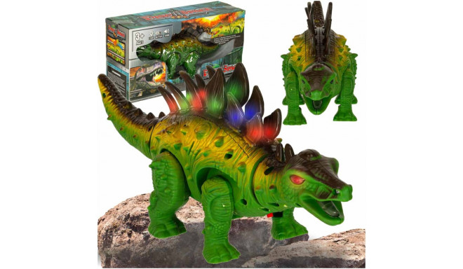 Kaugjuhitav dinosaurus RC Stegosaurus kõnnib süttib ja möirgab
