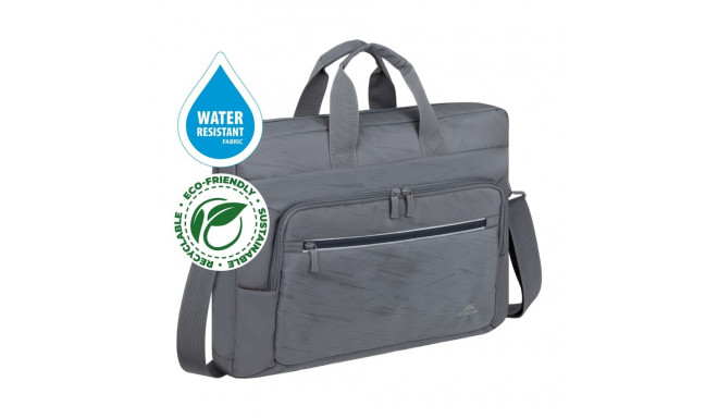 RIVACASE 7531 Alpendorf ECO 15.6"-16" sülearvutikott, hall, veekindel materjal, ökoloogiline rPet, t