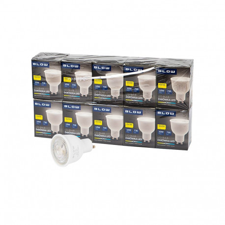 87-417# LED-pirnid GU10 10W 230V neutraalse valgusega, 10 tk