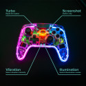 Speedlink juhtmevaba mängupult Rait NX RGB PC/ Android/Switch OLED/Lite, läbipaistev (SL-650115-CR)