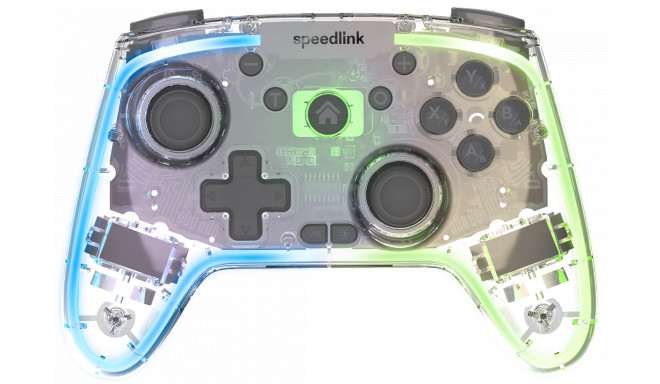 Speedlink juhtmevaba mängupult Rait NX RGB PC/Android/Switch, läbipaistev (SL-650115-CR)