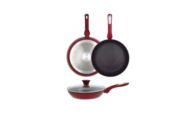 Cosmo frying pan with glass lid Ø28cm induction red