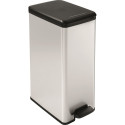 pedal bucket metallized slim bin 40L hõbedane