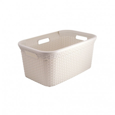 Laundry Basket Style 45L 59.2x38x27cm in cream