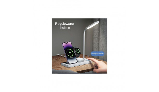 USAMS Inductive charger with lamp 4in1 15Wwhite CD195WXC01 (US-CD195)