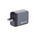 Verbatim GaN 65W seinalaadija 2xUSB-C/USB-A + EL/UK/US adapter GNC-65 32201
